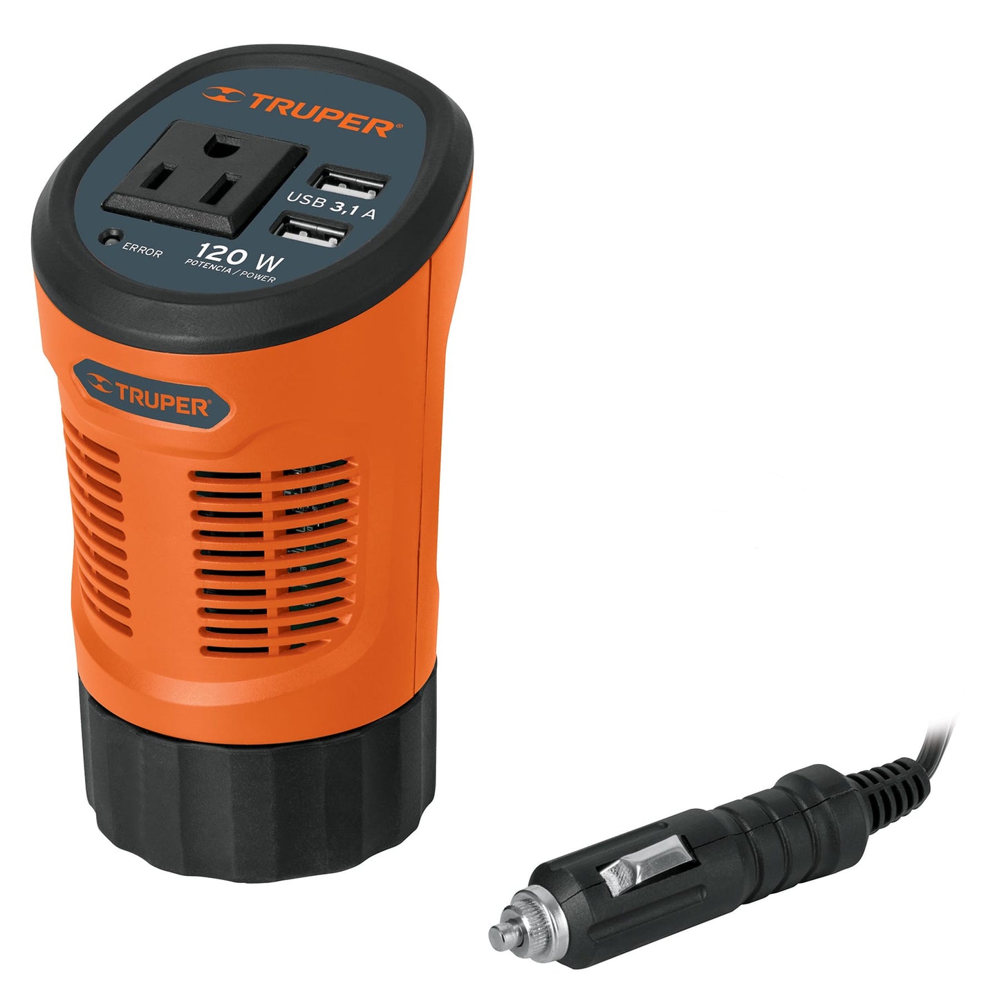 Inversor de Corriente 120W | Truper | Eficiencia y Versatilidad en el Auto