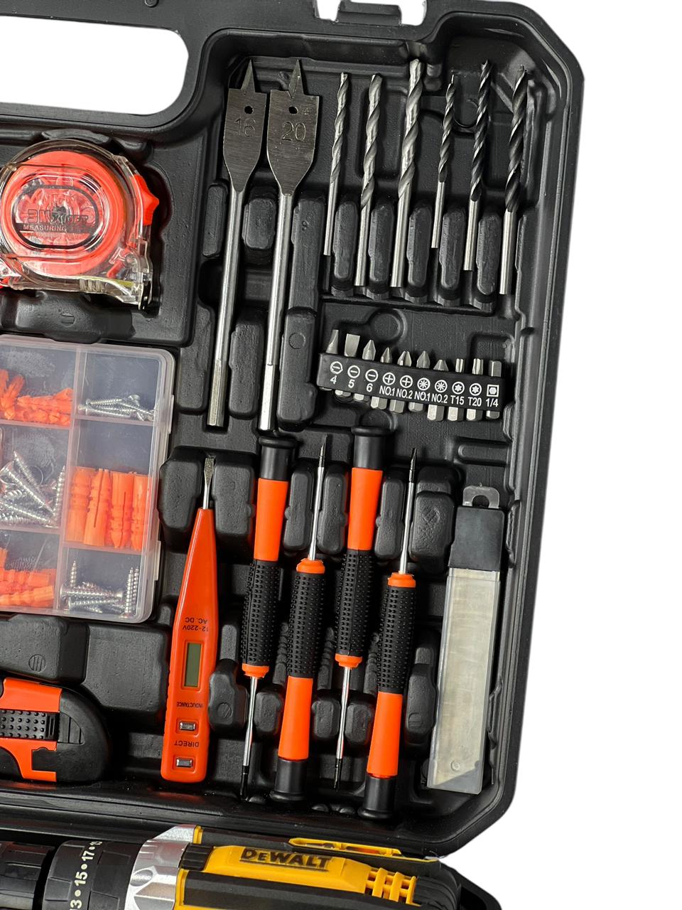 KIT TALADRO DEWALT + COMBO HERRAMIENTA FULL