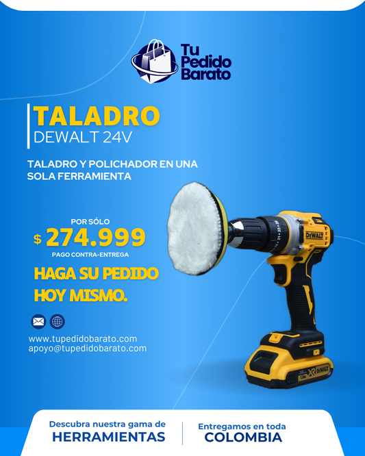 Taladro Dewalt 24V con Pulidor | Potencia y Versatilidad