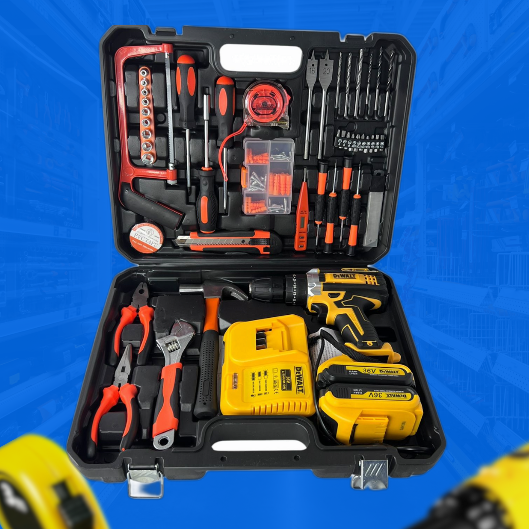 KIT TALADRO DEWALT + COMBO HERRAMIENTA FULL